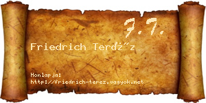 Friedrich Teréz névjegykártya