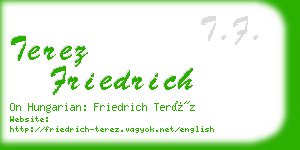terez friedrich business card